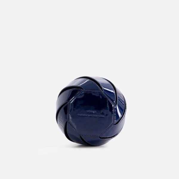 Mlouye Mini Helix Bag in Patent Navy | Mini Bags | Coveti