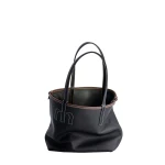 Mlouye Mini M Tote in Black and Hunter Green | Mini Bags | Coveti