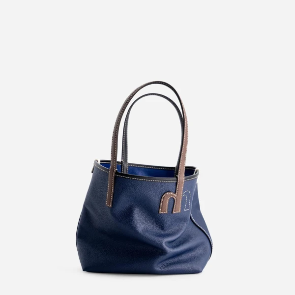 Mlouye Mini M Tote in Royal Blue | Mini Bags | Coveti