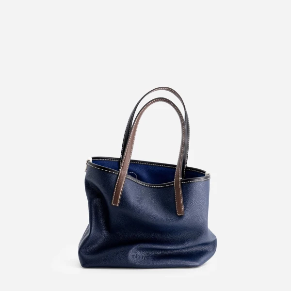 Mlouye Mini M Tote in Royal Blue | Mini Bags | Coveti