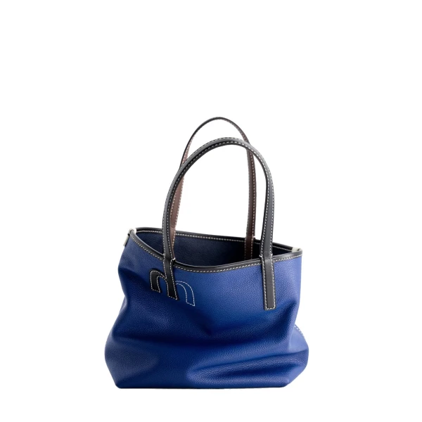 Mlouye Mini M Tote in Royal Blue | Mini Bags | Coveti