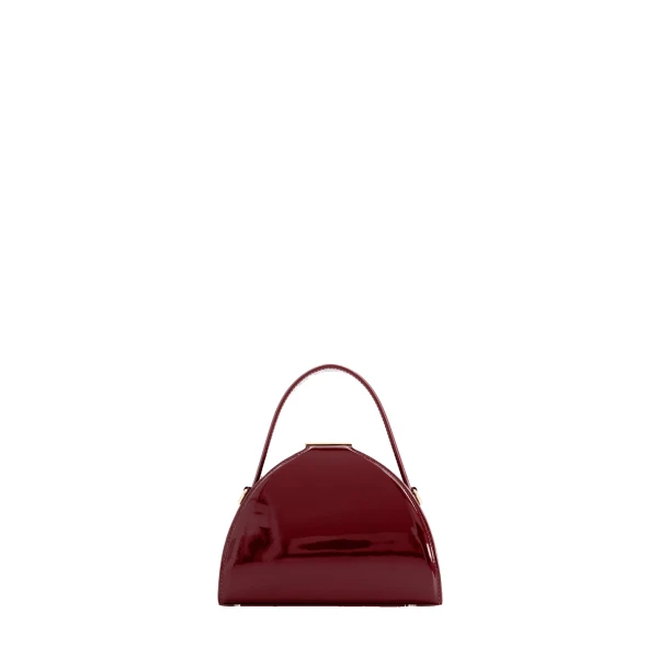 Mini Pandora Bag in Patent Bordeaux