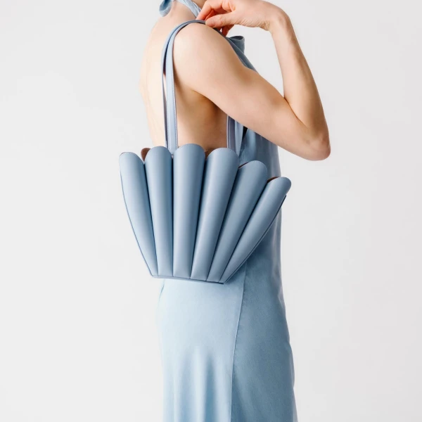 Mlouye Mini Seashell Tote in Arctic | Mini Bags | Coveti