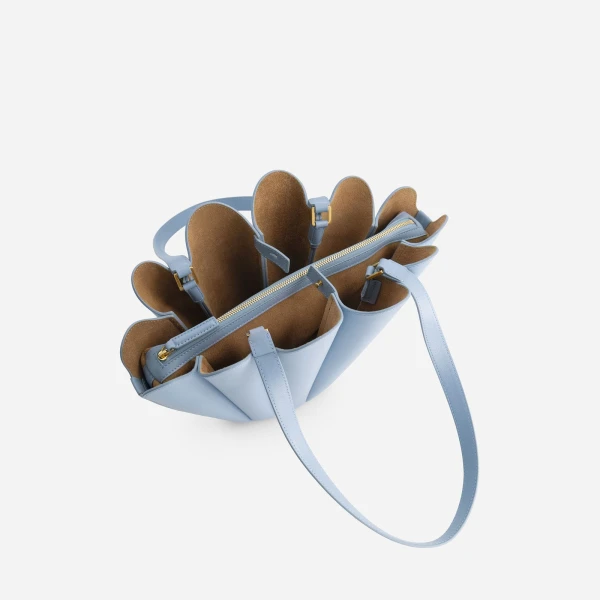 Mlouye Mini Seashell Tote in Arctic | Mini Bags | Coveti