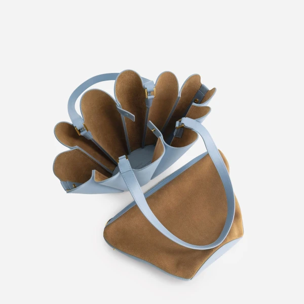 Mlouye Mini Seashell Tote in Arctic | Mini Bags | Coveti
