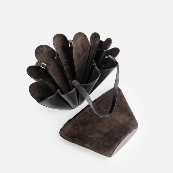 Mlouye Mini Seashell Tote in Black | Mini Bags | Coveti