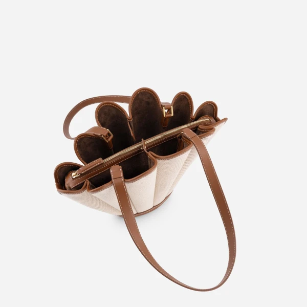 Mlouye Mini Seashell Tote in Canvas | Mini Bags | Coveti