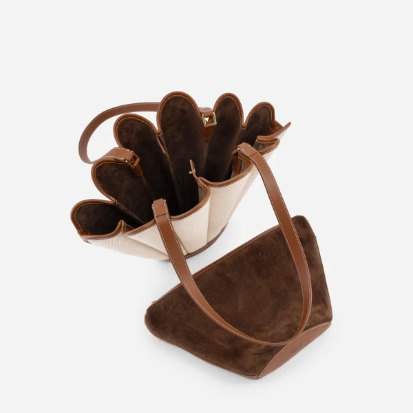 Mlouye Mini Seashell Tote in Canvas | Mini Bags | Coveti