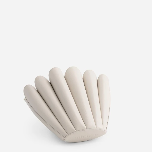 Mlouye Mini Seashell Tote in Dove | Mini Bags | Coveti