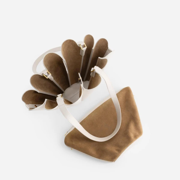Mlouye Mini Seashell Tote in Dove | Mini Bags | Coveti