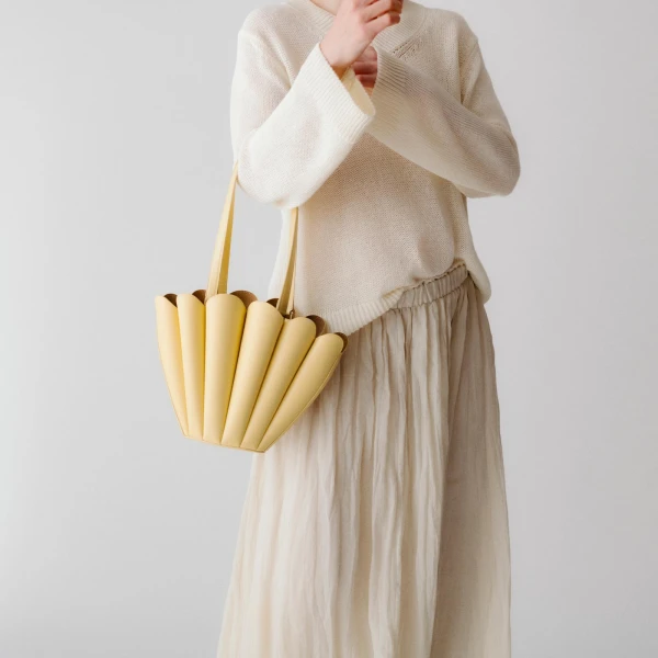 Mlouye Mini Seashell Tote in Dove | Mini Bags | Coveti