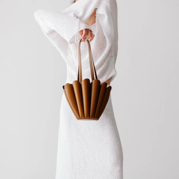 Mlouye Mini Seashell Tote in Gummy | Mini Bags | Coveti