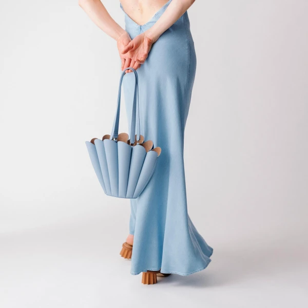 Mlouye Mini Seashell Tote in Navy | Mini Bags | Coveti