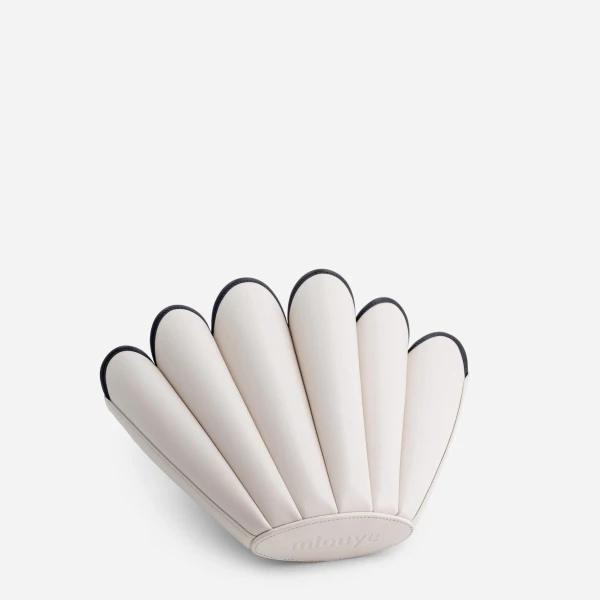 Mlouye Mini Seashell Tote in Off White | Mini Bags | Coveti