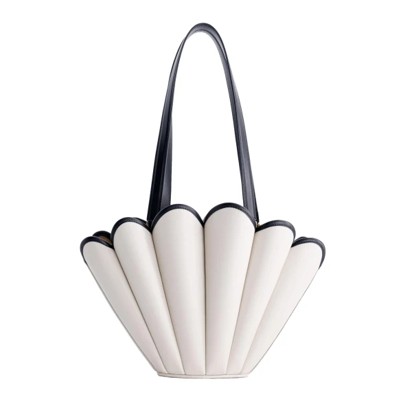 Mini Seashell Tote in Off White