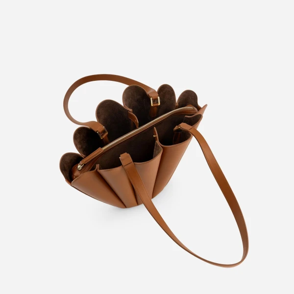 Mlouye Mini Seashell Tote in Tan | Mini Bags | Coveti