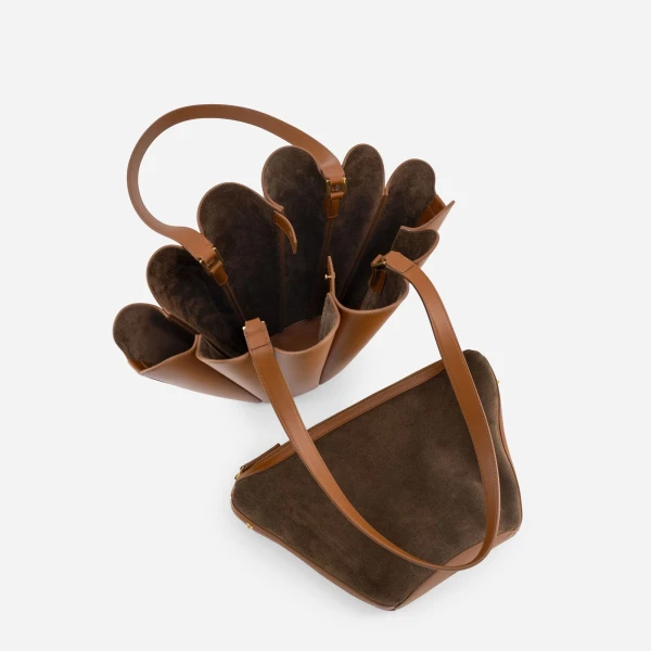 Mlouye Mini Seashell Tote in Tan | Mini Bags | Coveti