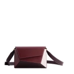Mlouye Naomi Bag in Bordeaux and Off White | Shoulder & Crossbody Bags | Coveti