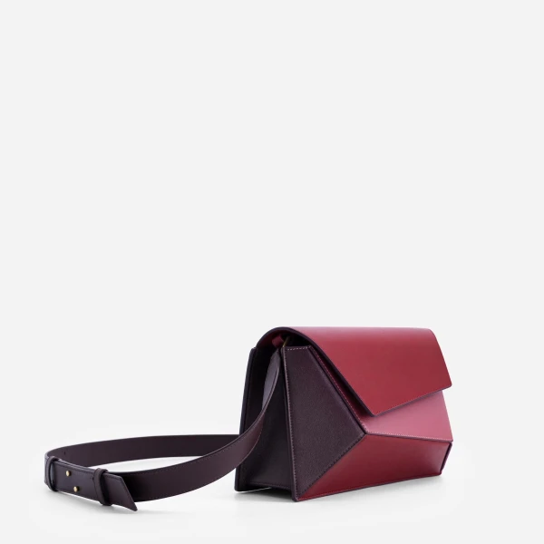 Mlouye Naomi Bag in Cranberry | Shoulder & Crossbody Bags | Coveti