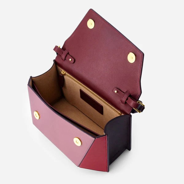 Mlouye Naomi Bag in Cranberry | Shoulder & Crossbody Bags | Coveti
