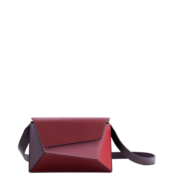 Mlouye Naomi Bag in Cranberry | Shoulder & Crossbody Bags | Coveti