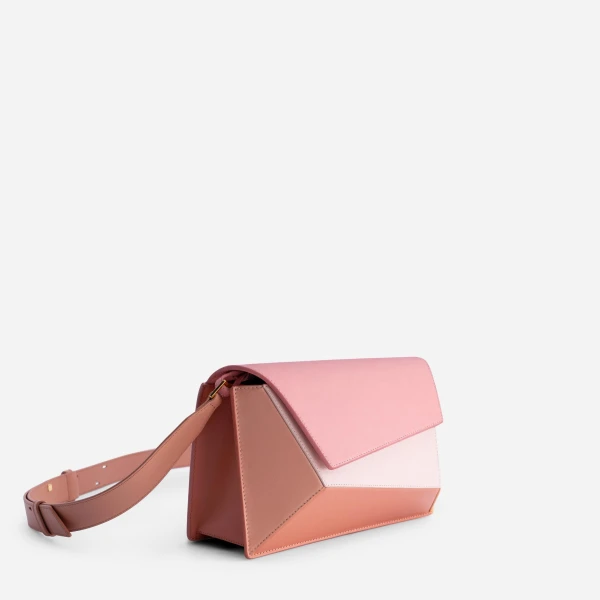 Mlouye Naomi Bag in Peach | Shoulder & Crossbody Bags | Coveti