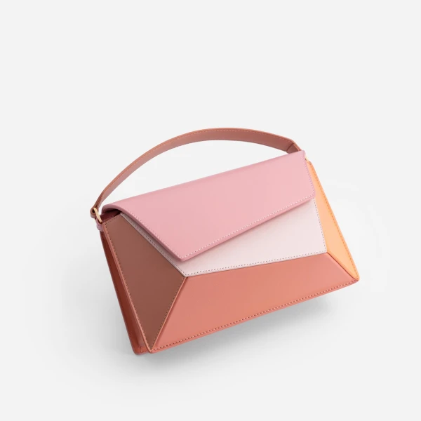 Mlouye Naomi Bag in Peach | Shoulder & Crossbody Bags | Coveti