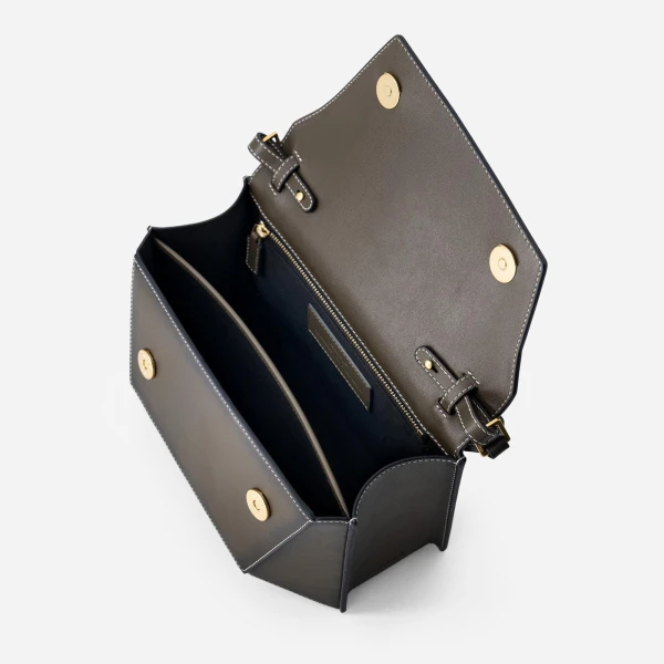 Mlouye Naomi Bag in Truffle Green | Shoulder & Crossbody Bags | Coveti