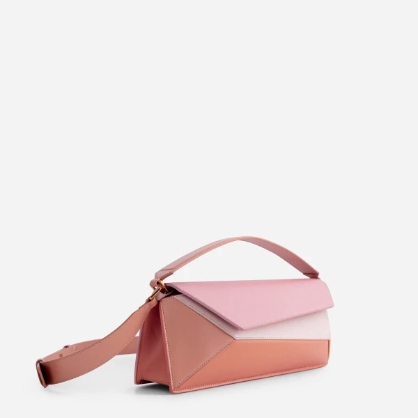 Mlouye Naomi Baguette Bag in Peach | Totes & Top-Handle Bags | Coveti