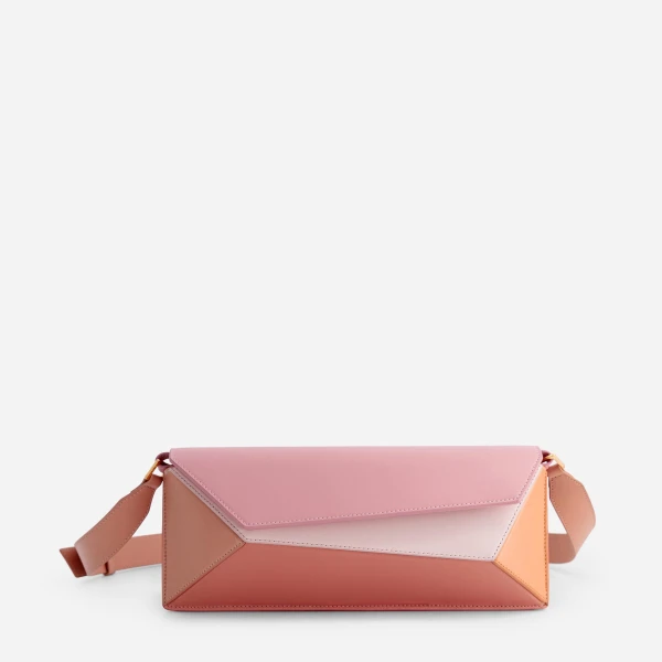 Mlouye Naomi Baguette Bag in Peach | Totes & Top-Handle Bags | Coveti