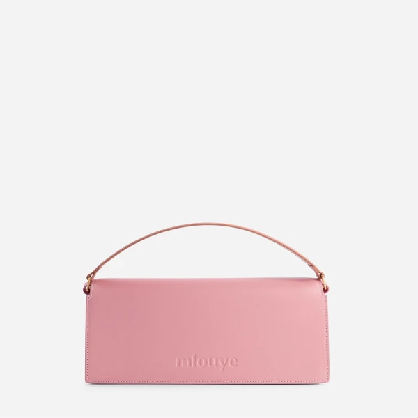 Mlouye Naomi Baguette Bag in Peach | Totes & Top-Handle Bags | Coveti