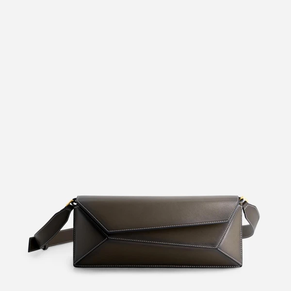 Mlouye Naomi Baguette Bag in Truffle Green | Totes & Top-Handle Bags | Coveti