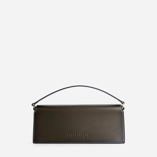 Mlouye Naomi Baguette Bag in Truffle Green | Totes & Top-Handle Bags | Coveti
