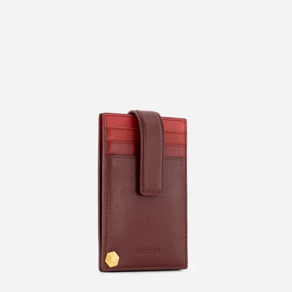 Mlouye Rotate Cardholder in Bordeaux | Wallets & Purses | Coveti