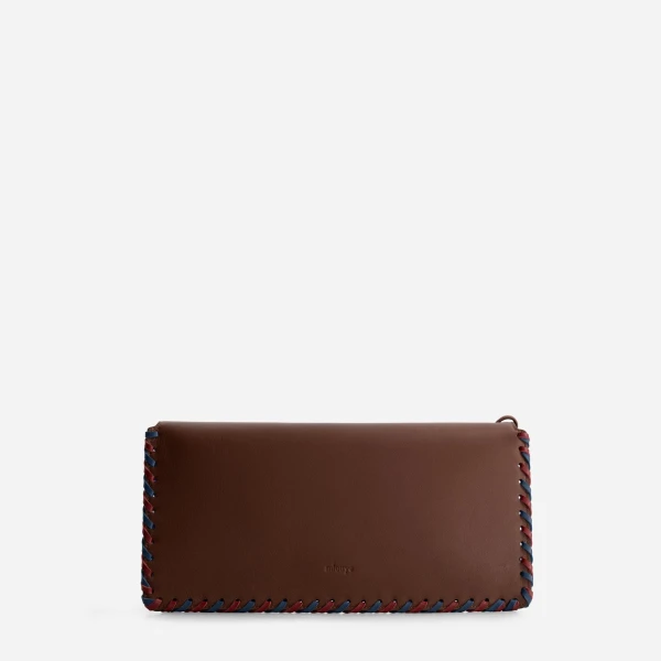 Mlouye Seal Clutch in Espresso | Clutch Bags | Coveti
