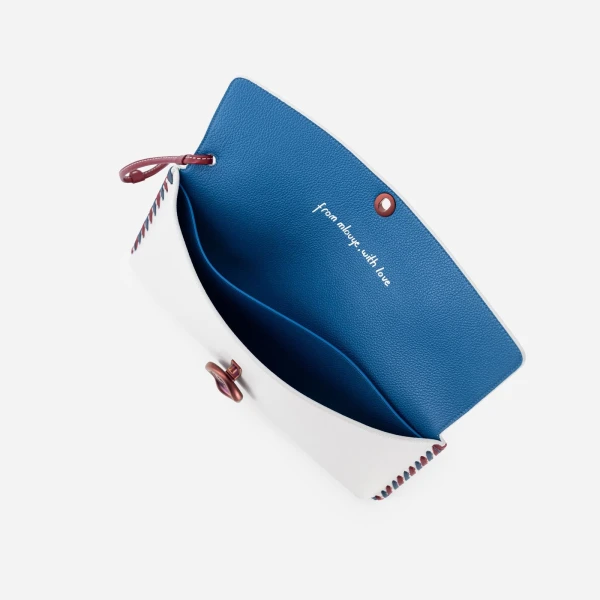Mlouye Seal Clutch in Off White | Clutch Bags | Coveti
