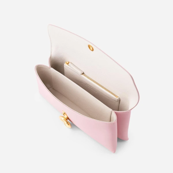 Mlouye Seal Double Clutch in Baby Pink | Clutch Bags | Coveti