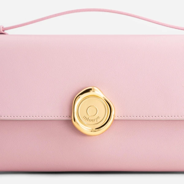 Mlouye Seal Double Clutch in Baby Pink | Clutch Bags | Coveti