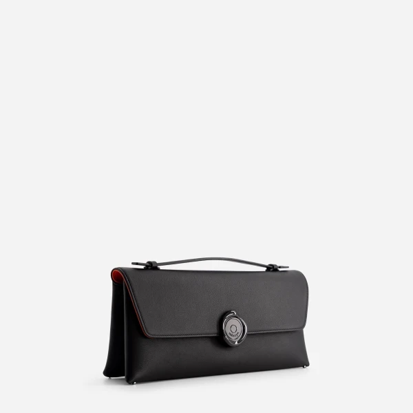 Mlouye Seal Double Clutch in Carbon | Clutch Bags | Coveti