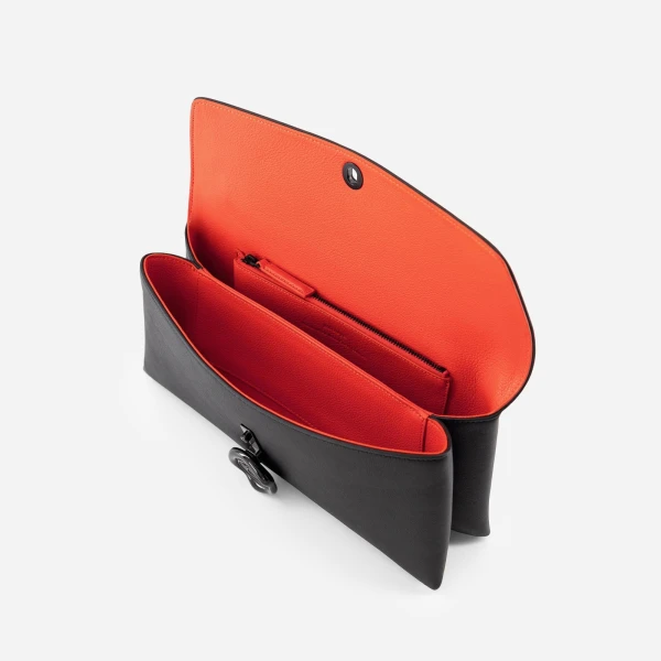 Mlouye Seal Double Clutch in Carbon | Clutch Bags | Coveti
