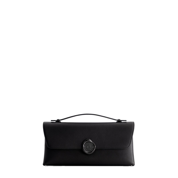 Mlouye Seal Double Clutch in Carbon | Clutch Bags | Coveti