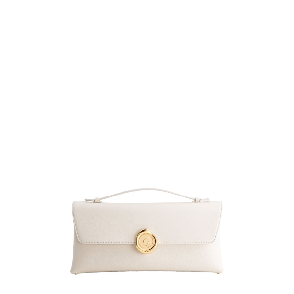 Mlouye Seal Double Clutch in Cream | Clutch Bags | Coveti