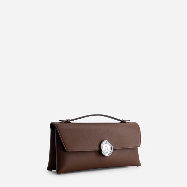 Mlouye Seal Double Clutch in Espresso | Clutch Bags | Coveti