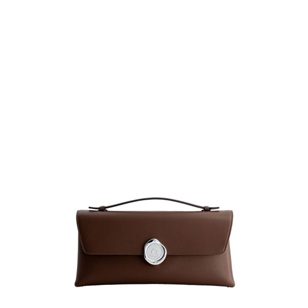 Mlouye Seal Double Clutch in Espresso | Clutch Bags | Coveti