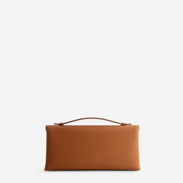 Mlouye Seal Double Clutch in Tan | Clutch Bags | Coveti