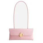 Mlouye Seal Flap Bag in Baby Pink | Shoulder & Crossbody Bags | Coveti