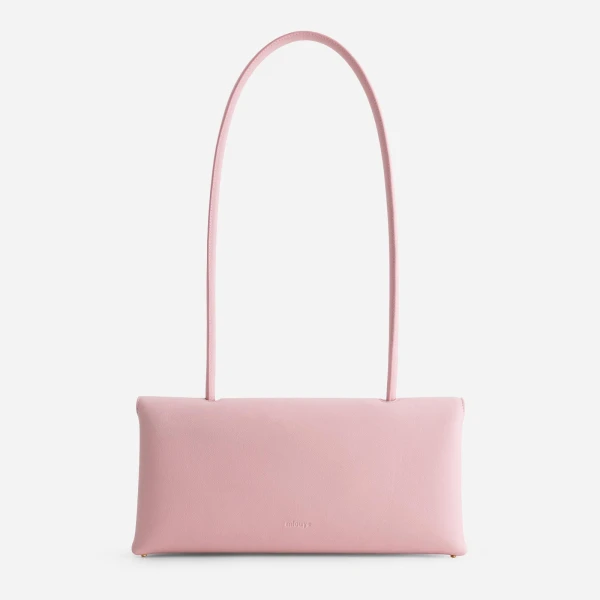 Mlouye Seal Flap Bag in Baby Pink | Shoulder & Crossbody Bags | Coveti