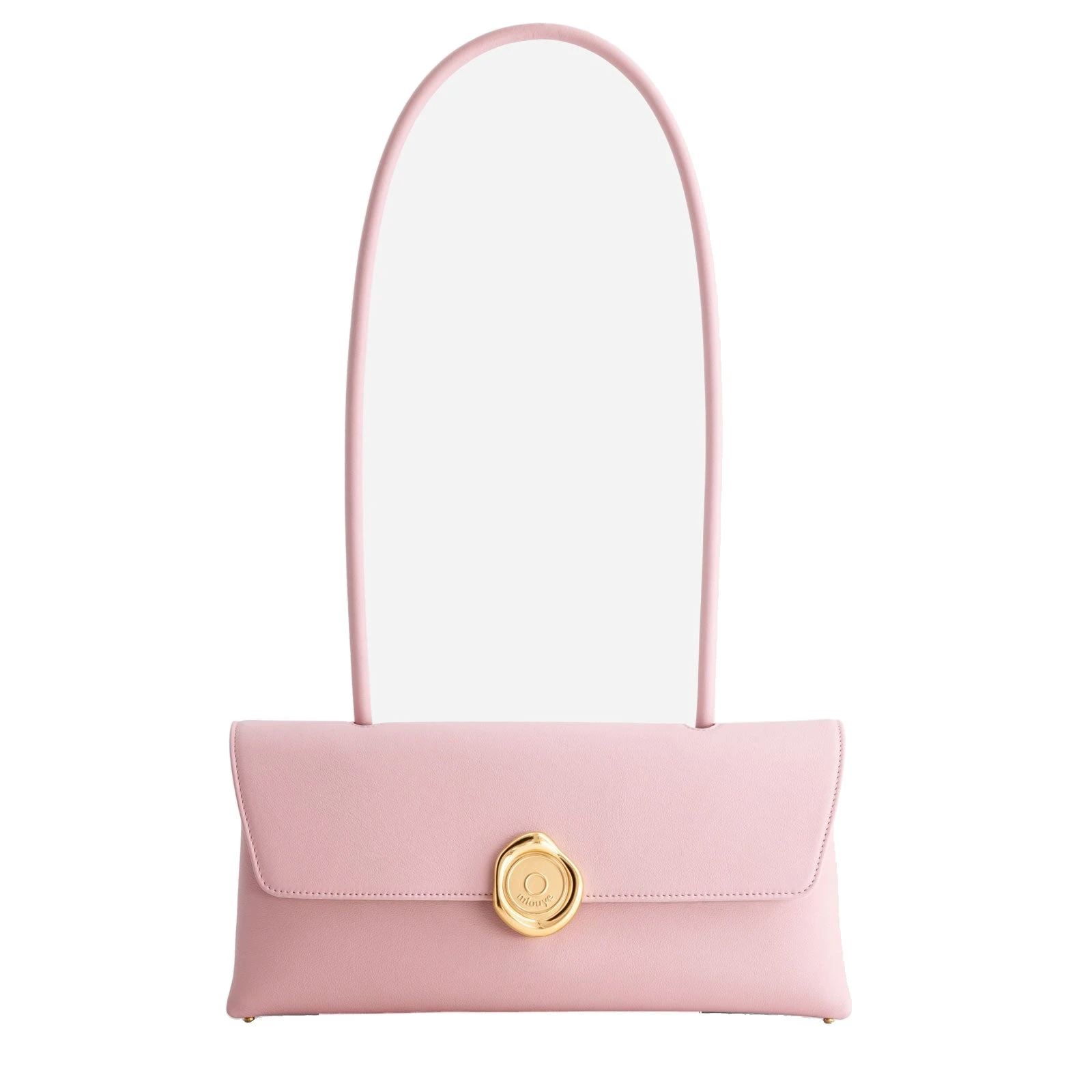 Mlouye Seal Flap Bag in Baby Pink Mlouye Seal Flap Bag in Baby Pink | Shoulder & Crossbody Bags | Coveti