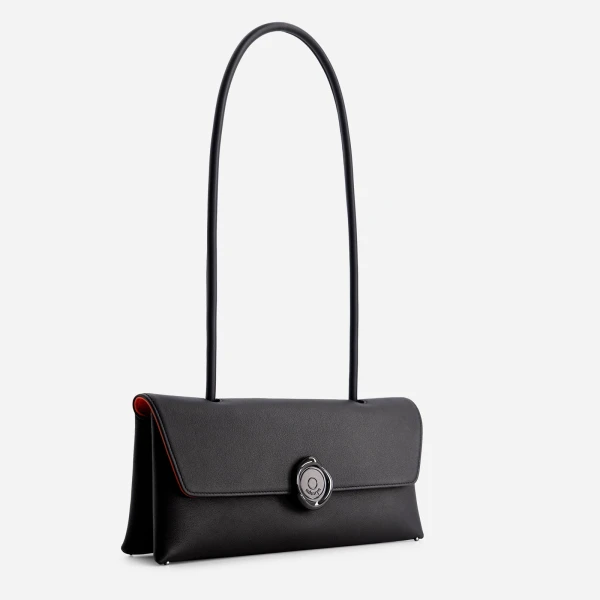 Mlouye Seal Flap Bag in Carbon | Shoulder & Crossbody Bags | Coveti