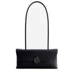 Mlouye Seal Flap Bag in Carbon | Shoulder & Crossbody Bags | Coveti